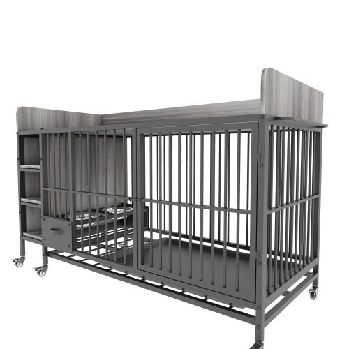 LARGE PET CAGE WITH STORAGE RACK AND STAINLESS STEEL FEEDING DRAWERS – A Must-Have for Pet Owners