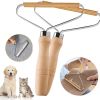 Wood Handle Pet Hair Remover Brush for Dogs and Cats