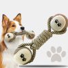 Bone Shaped Cotton Rope Dog Chew Toy for Teeth Cleaning