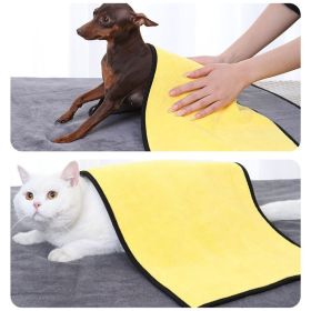 Dog Bath Towel Coral Velvet Fast Drying Soft Absorbent Towel for Pets