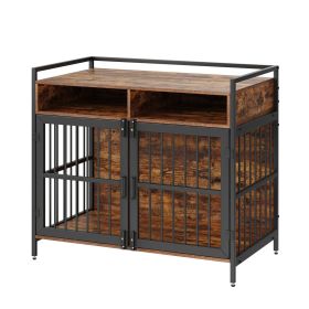 VEVOR Furniture Style Dog Crate with Storage for Large Dogs