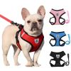 Reflective Pet Harness and Leash Set Adjustable No Pull Soft Mesh