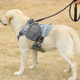 Dog Harness with Leash and Snap Shackle Hitched Loop (Color: Black, size: S)