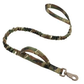 K9 Leash Bungee Tactical Dog Leash with 2 Handles and Quick Release Clip (Specifications (length * width): 100-150cm, colour: black)