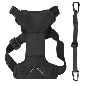 Dog Car Harness With Safety Leash – Road-To-Safety Travel Gear (Color: Black, size: medium)