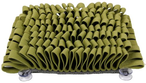 Pet Life Sniffer Grip Interactive Dog Snuffle Mat with Suction Cups (Color: Green)