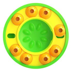 Interactive Dog Treat Dispenser Puzzle Feeder for Smart Slow Eating (Color: Green)