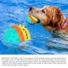 Dog Toy Treat Ball Squeaky Interactive Chew Toy with Rope and Food Dispenser