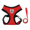 Reflective Pet Harness and Leash Set Adjustable No Pull Soft Mesh