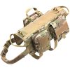 Tactical Dog Harness Adjustable Vest with 3 Detachable Pouches
