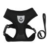 Reflective Pet Harness and Leash Set Adjustable No Pull Soft Mesh