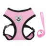 Reflective Pet Harness and Leash Set Adjustable No Pull Soft Mesh