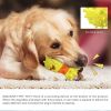 Dog Toy Treat Ball Squeaky Interactive Chew Toy with Rope and Food Dispenser